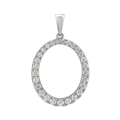 10ct Gold 0.50ct TDW Harmony Created Diamond Oval Pendant