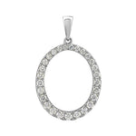 10ct Gold 0.50ct TDW Harmony Created Diamond Oval Pendant