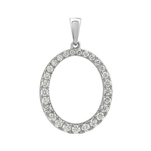 10ct Gold 0.50ct TDW Harmony Created Diamond Oval Pendant