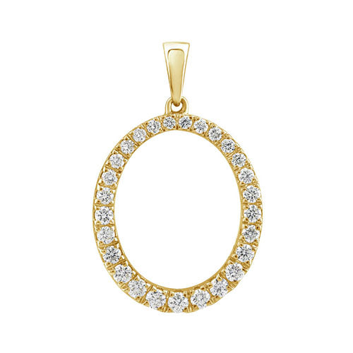 10ct Gold 0.50ct TDW Harmony Created Diamond Oval Pendant
