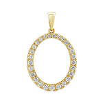 10ct Gold 0.50ct TDW Harmony Created Diamond Oval Pendant