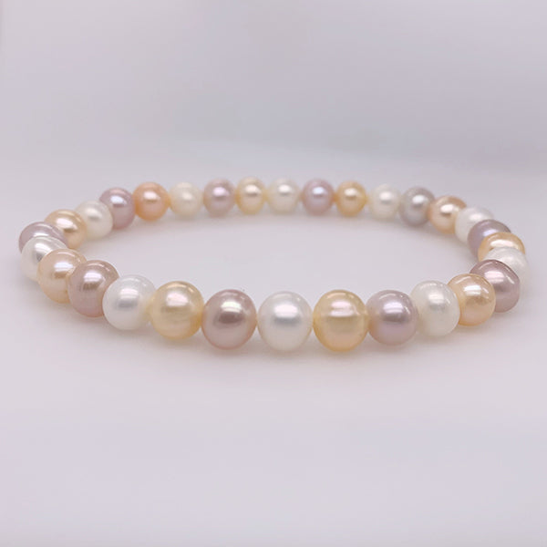 ASHIQI Natural freshwater pearl Bracelet for girl New Handmade Boho Bracelet  Femme Candy Color Elastic Charm Bracelet - AliExpress