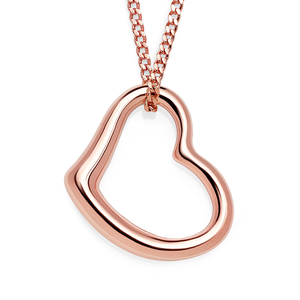 Rose Gold-Bonded Silver Heart Pendant