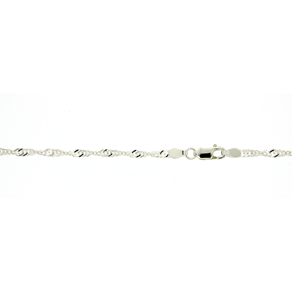 Sterling Silver 40cm singapore rope chain