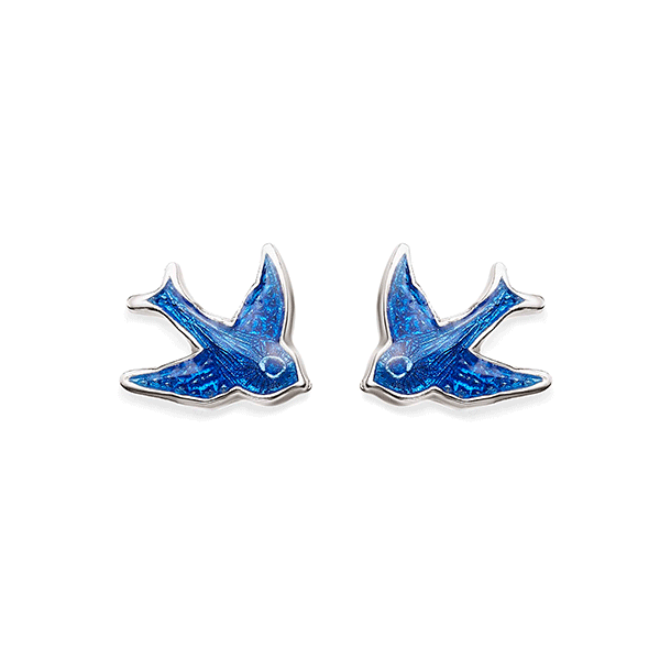 Sterling Silver Bluebird Earrings