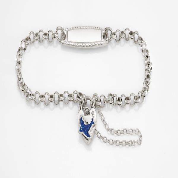 Sterling Silver Bluebird ID Bracelet