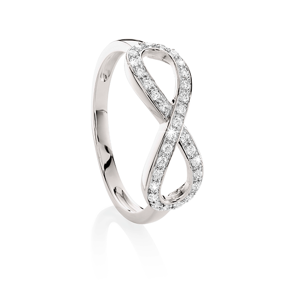 Cubic zirconia infinity ring deals