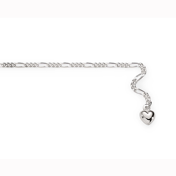 Sterling Silver Heart Anklet