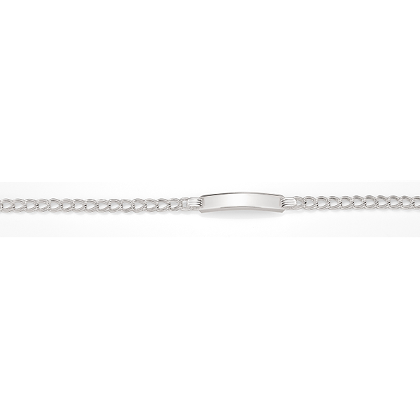 Sterling Silver Open Heart ID Bracelet