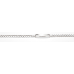 Sterling Silver Open Heart ID Bracelet