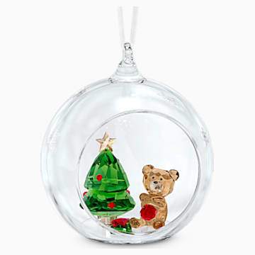 Swarovksi Ball Ornament, Christmas Scene