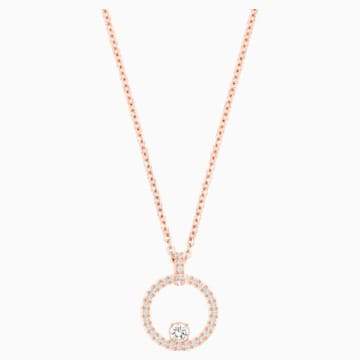 Swarovksi Creativity Circle Pendant White Rose gold tone plated