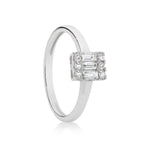 9ct White Gold TDW 0.30ct (3BG=0.22ct, 6RD=0.08ct) Ring (7254113976484)
