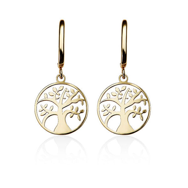 9Ct Gold Tree Of Life Earrings