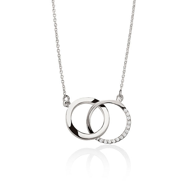 Sterling Silver Cubic Zirconia Cirlce Pendant