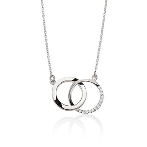 Sterling Silver Cubic Zirconia Cirlce Pendant