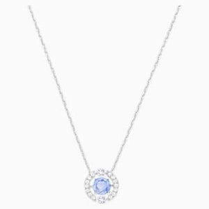 Swarovksi Swarovski Sparkling Dance Round Necklace Blue Rhodium