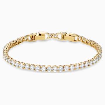 Swarovksi Tennis Deluxe Bracelet, White, Gold-tone plated